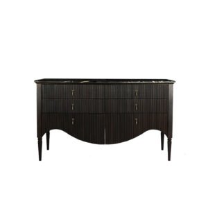 Michelangelo Marble Dresser with Sheesham Wood Dark Walnut