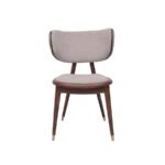 Rosewood Dining Chair with Jute Upholstered Seat