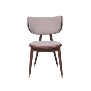 Aurora Rosewood Dining Chair with Jute Fabric Upholstery
