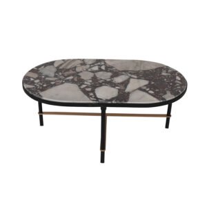 Calacatta Marble Nesting Coffee Tables with Steel Frame